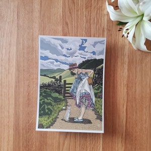 Kunstdruck, Print, Karte "auf dem Weg"
