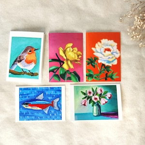 Ölpastellkreide Kunstdruck/ Print/ Grußkarten "Ölpastell" Set / Klappkarte / Originalzeichnung Druck