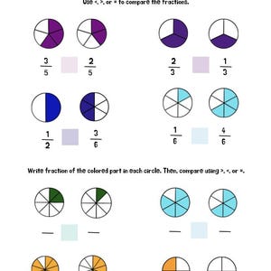Fractions Worksheets for Kids | Printable Math Activities | Digital Download | Fun & Easy Fraction Practice for Grades 2–5