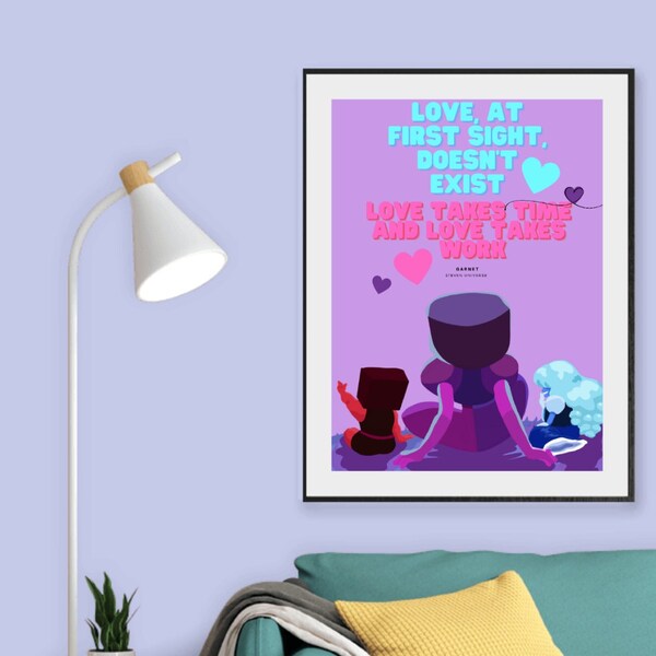 Cartoon | Steven Universe | Garnet | Faceless | Illustration | Quote print | Instant Download | Printable Poster