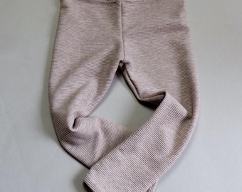 Leggings de punto acanalado para bebés y niños, leggings para niños y niñas.