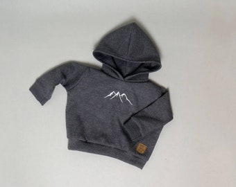 Waffle Knit Jersey Mountain Hoodie pour bébés et enfants | Taille 56 à 164 | Unisexe | Production individuelle | | faits à la main Capuche