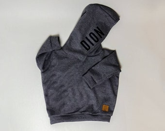 Sweat à capuche personnalisable en jersey de gaufre pour bébés et enfants | Taille 56 à 164 | Unisexe | Production individuelle | Fait main