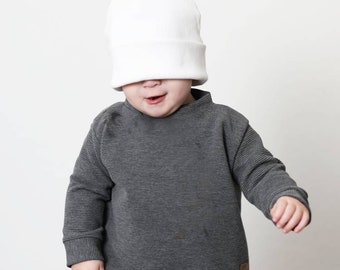 Gorro em jersey canelado com ou sem punho para bebé e criança | 36 - 50 cm | Chapéu | Unissex | Cores diferentes
