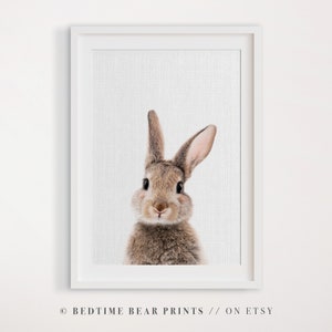 Bunny Nursery Print: Woodland Animal Wall Art (Digital Download)
