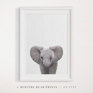 Nursery Prints, Baby Elephant Wall Art, Elephant Printable, Baby Room Decor, Safari Animal Wall Art, Kids Room Decor, Instant Download