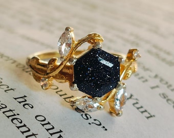 Blue Sunstone Ring: 925 Sterling Silver Gemstone, Artisan Jewelry