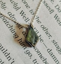 Raw Moldavite Sterling Silver Pendant: Czech Meteorite Necklace