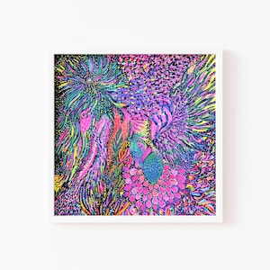 Lebendige Wandkunst Maximalist Bunte Kunstdruck Natur inspirierte Wandkunst Kinderzimmer Natur inspirierte Dekoration Abstrakte Bunte Wandkunst Modern