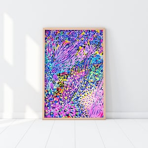 Vibrant Art Print Abstract Wall Art Bright Colorful Home Decor Maximalist Multicolor Abstract Art Print Colourful Nature Inspired Gift