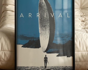 Arrival, 2014. Póster de película de estilo vintage minimalista, Denis Villeneuve.
