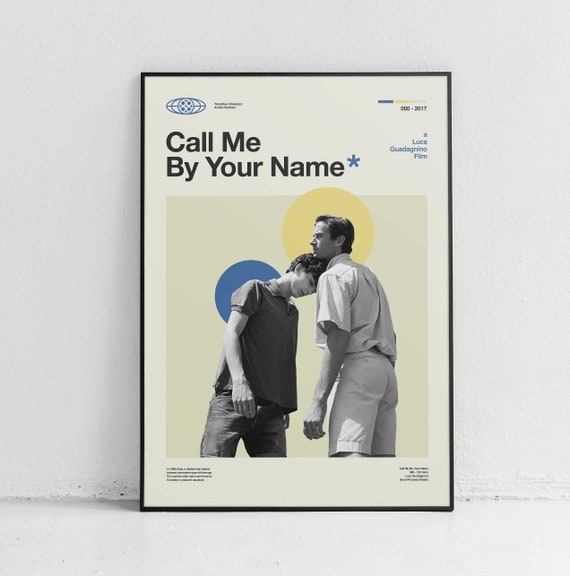 Call Me by Your Name / Mid Century Movie Poster / Minimal / - Etsy