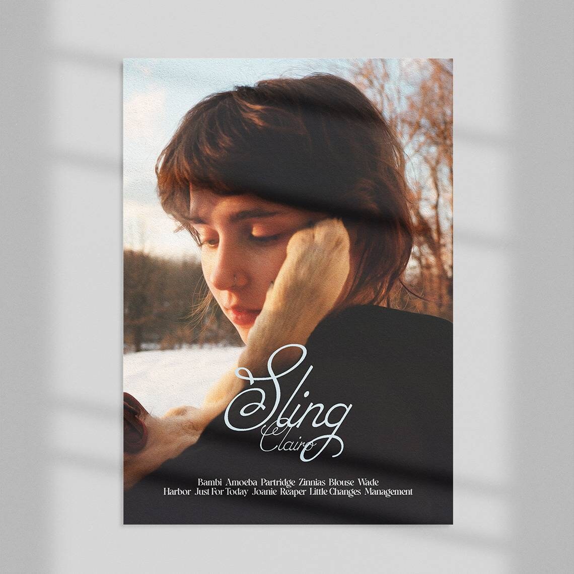 Clairo / Sling / Album Tracklist / Poster Print / Minimal / Wall