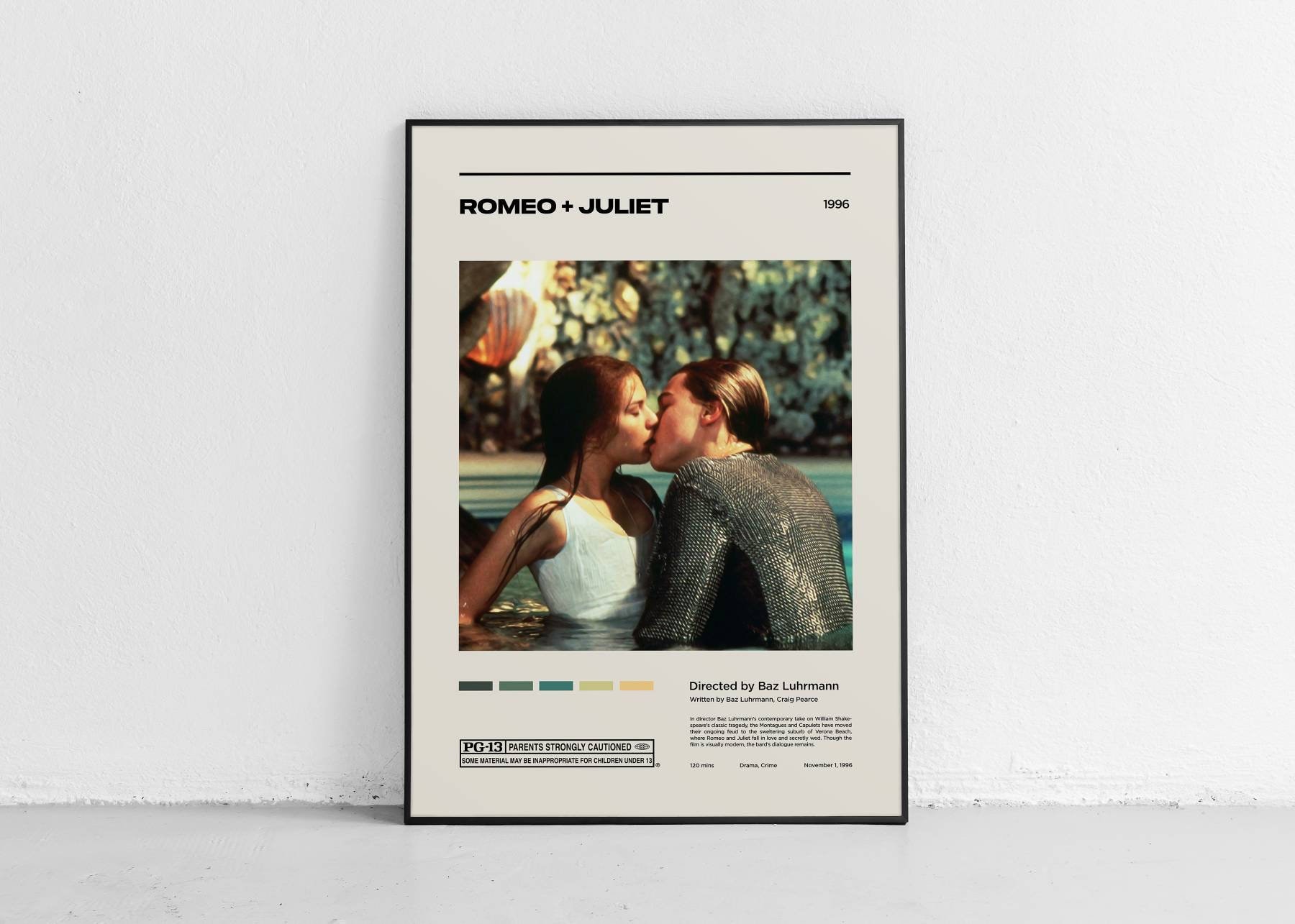Romeo + Juliet / Minimalist Movie Poster Print / Mid Century / Custom  Posters / Gift Idea - Etsy, image size:1800x1285
