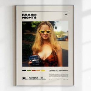 Boogie Nights / Minimalist Movie Poster / Mid Century / Wall Art / Apartment Posters / Bedroom Poster / Custom Posters