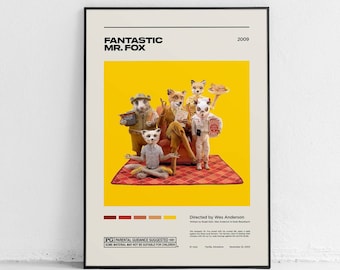 Fantastic Mr. Fox Poster | Wes Anderson Movie Art