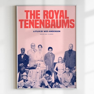 I Tenenbaum Reali / Wes Anderson / Stampa poster di film minimalista / Metà secolo / Poster personalizzati / Idea regalo