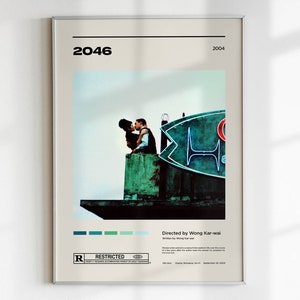 2046 / Wong Kar-wai / Minimalist Movie Poster Print / Mid Century / Custom Posters / Gift Idea