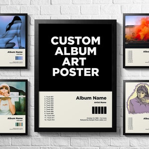 Custom Album Art Tracklist Poster / Choose Your Own Album / Personalized Music Poster / Gift Idea for Music Fans / Customized Gift