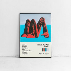 King Krule / Man Alive! / Album Tracklist / Poster Print / Minimal / Wall Art / Apartment Posters / Bedroom Posters