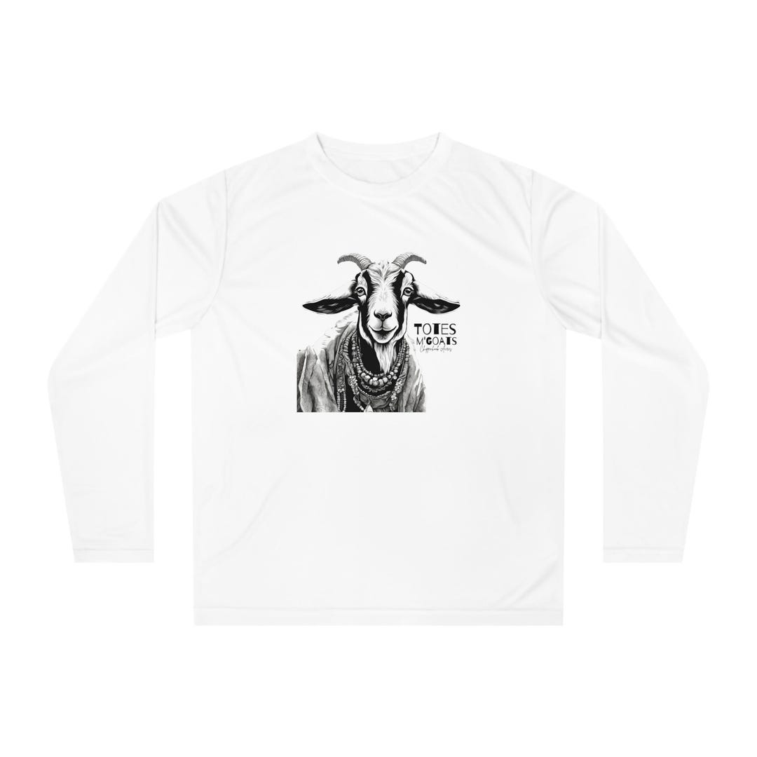 Goat Themed, Totes M'goats Performance Long Sleeve Shirt, Animal Lover ...