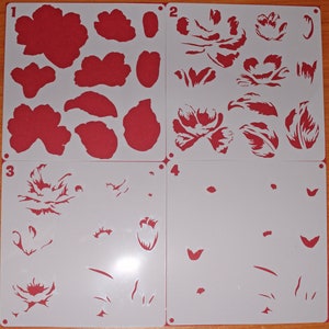 5 stencil e 10 fustelle in metallo, stencil a forma di fiore a strati con fustelle, scrapbooking, goffratura