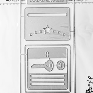 Fustelle Vintage Mailbox (8 fustelle), per scrapbooking per Big Shot, Gemini, Spellbinders ecc.