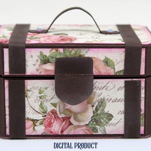 Coffret cadeau valise vintage Fichiers de découpe, fichiers SVG, fichiers PDF, fichiers Silhouette Studio. Téléchargement numérique