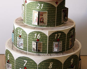 Round advent calendar. Digital cutting file for Cricut, Scanncut and Silhouette Cameo.