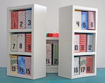 Fireplace advent calendar, book container. Digital cutting file for Cricut, Scanncut and Silhouette Cameo.