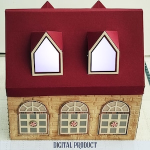 Haus oder Adventskalender-Schnittdateien: SVG, EPS, DXF Silhouette Studio