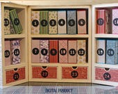 Advent calendar with book boxes. Digital cutting file for Cricut, Scanncut and Silhouette Cameo.