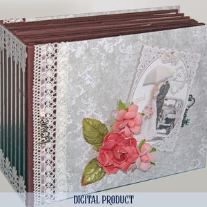 Fichiers de découpe d'album de scrapbooking de mariage, fichiers SVG, fichiers PDF, fichiers Silhouette Studio. Téléchargement numérique