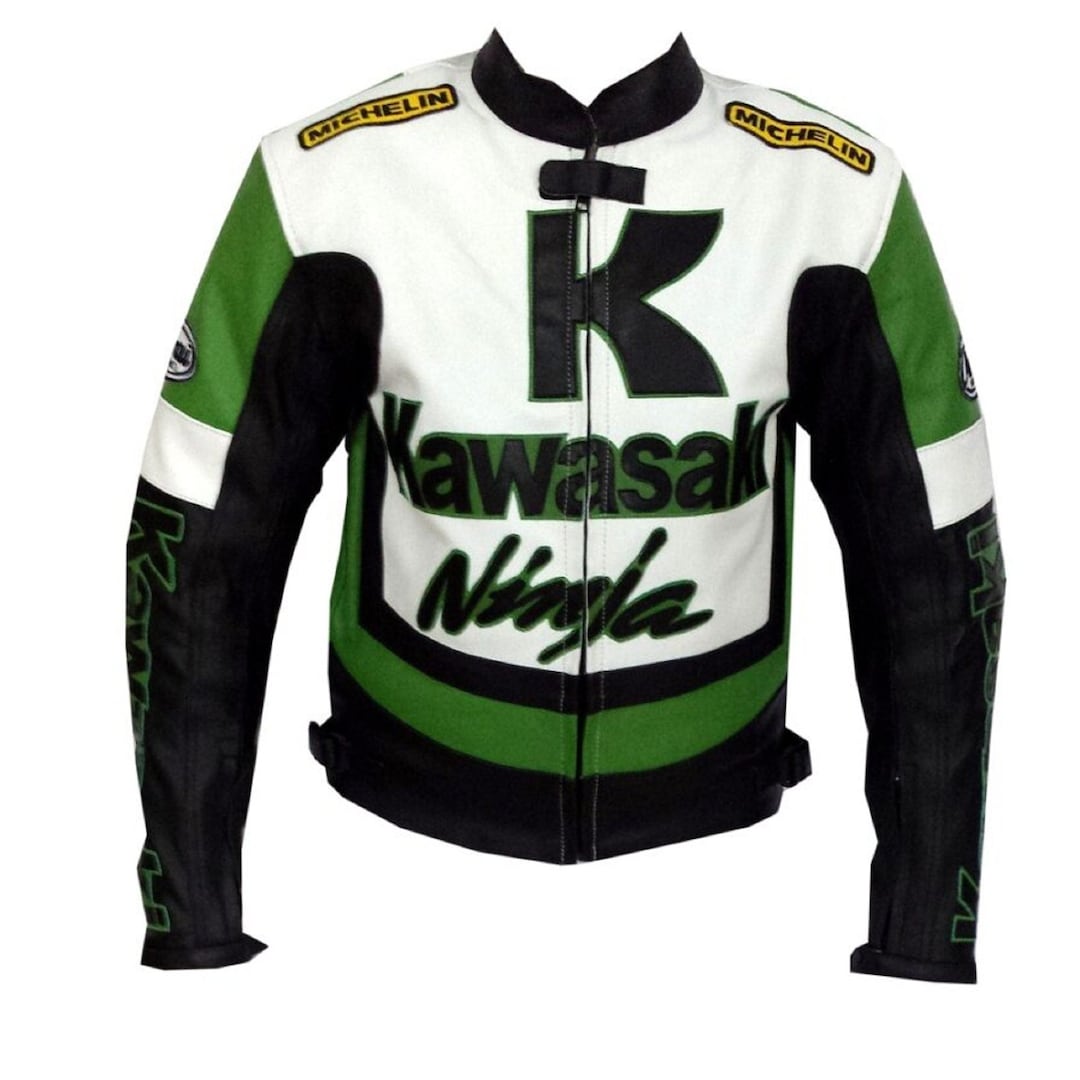 Men’s Pastel Leather Moto Jacket – Multi-Color Biker Style main image 1