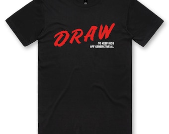 DRAW To Keep Kids Off Generative AI Unisex Tee