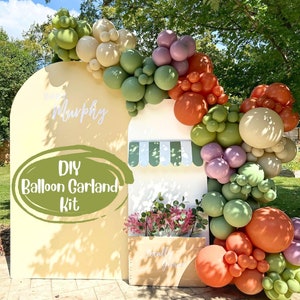 DIY Balloon Garland Kit, Burnt Orange, Eucalyptus, Baby Shower