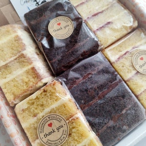 Birthday Cake - Cake Slices - Birthday Gift - Postal Cake - Thoughtful Present - Flavours;read more - Thank you Gift - Sympathy gift