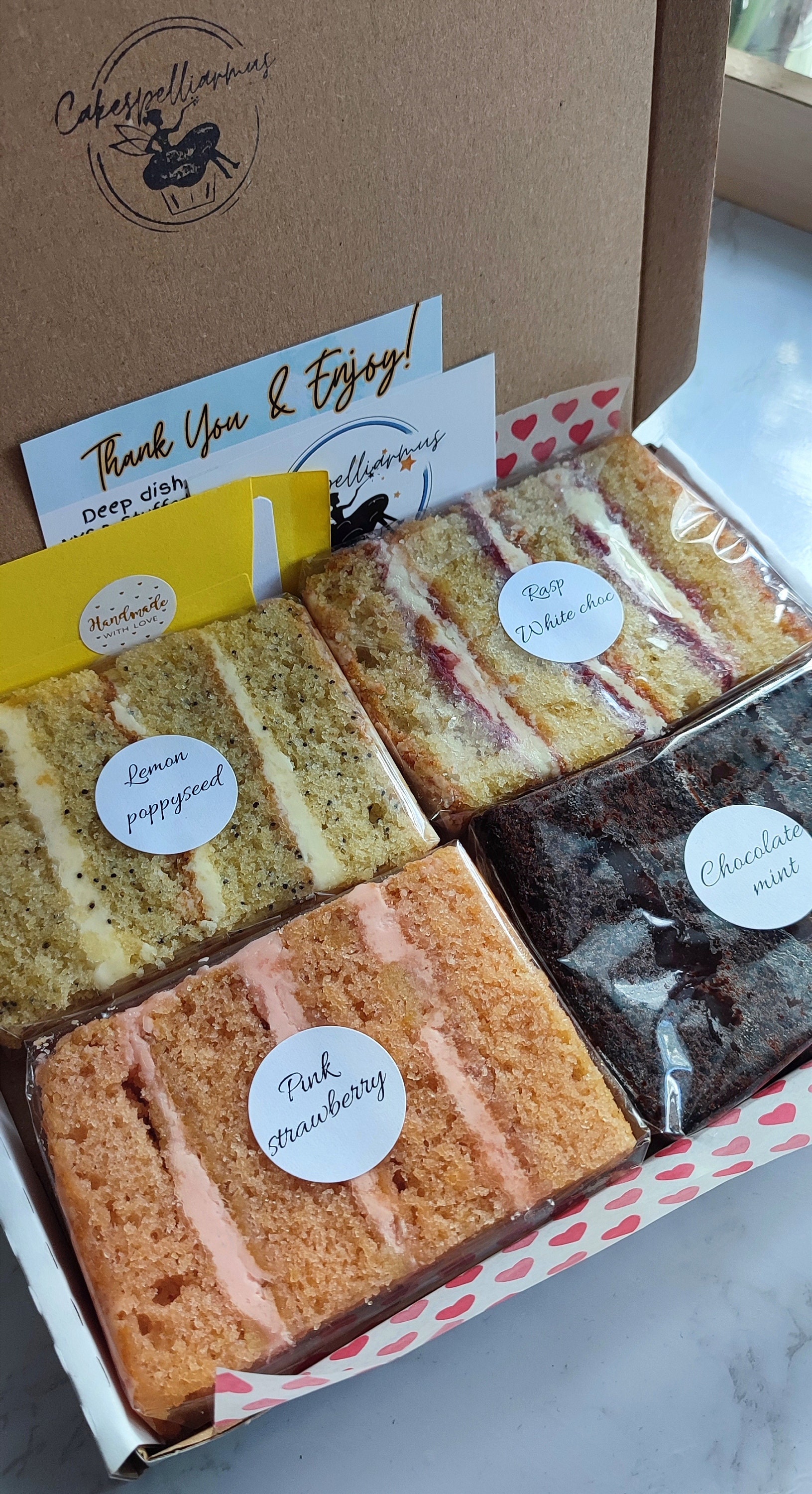 Letterbox Cake Slices - SPECIAL FLAVOURS - Birthday Cake - 4 Cake