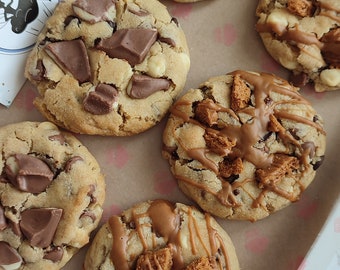 NYC style cookies, Letterbox Friendly Cookies, 6 Thick Cookies, Postal Cookies, Birthday gift idea, Sympathy gift, Father's day gift