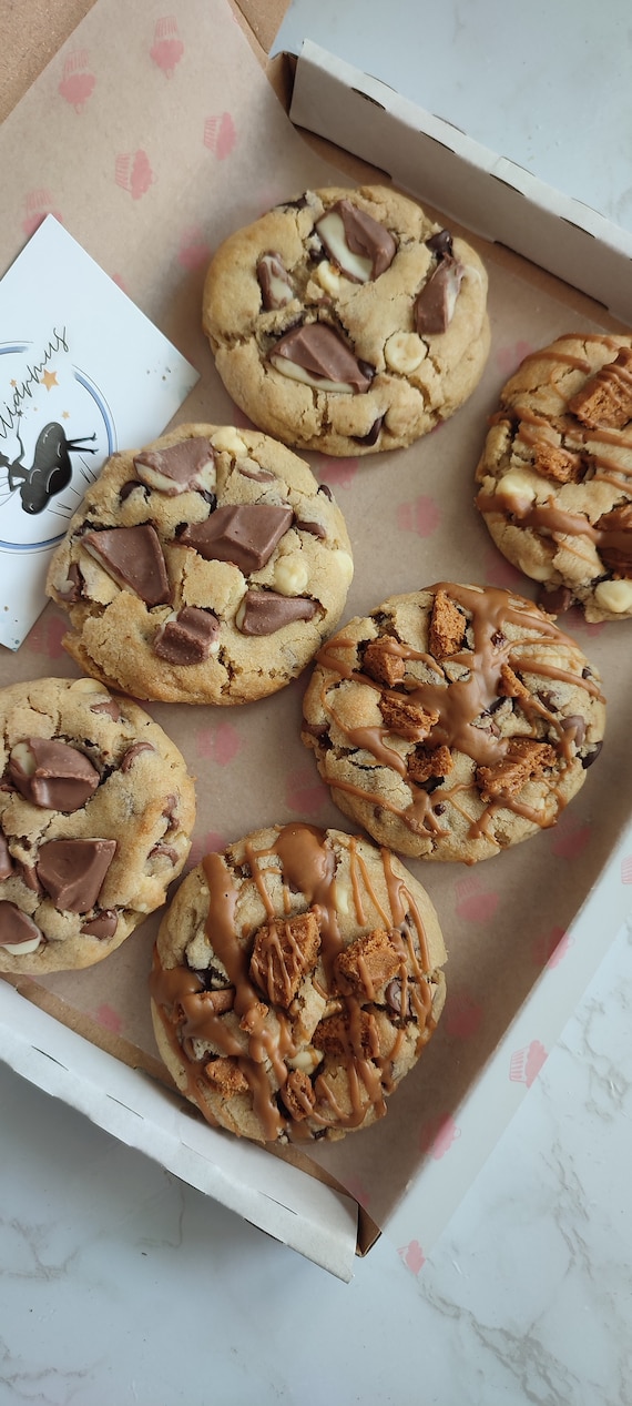 NYC style cookies, Letterbox Friendly Cookies, 6 Thick Cookies, Postal Cookies, Birthday gift idea, Sympathy gift, Father's day gift
