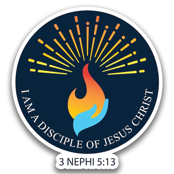 LDS #12 2024 Youth theme "I am a Disciple of Jesus Christ" ONE DECAL waterproof diecut custom vinyl thick durable sticker impactful reminder