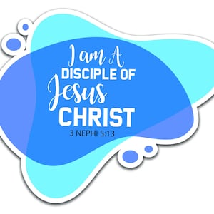 SUD #2 2024 Tema juvenil "Soy un discípulo de Jesucristo" UNA CALCOMANÍA impermeable troquelada vinilo personalizado pegatina gruesa y duradera recordatorio impactante