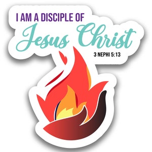 LDS #12 2024 Tema juvenil "Soy un discípulo de Jesucristo" UNA CALCOMANÍA impermeable troquelada vinilo personalizado grueso duradero pegatina recordatorio impactante