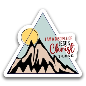 LDS #3 2024 Tema juvenil "Soy un discípulo de Jesucristo" UNA CALCOMANÍA impermeable troquelada vinilo personalizado grueso pegatina duradera recordatorio impactante