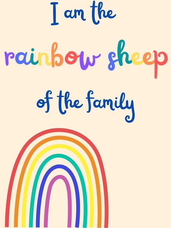 Rainbow Sheep Digital Download Etsy