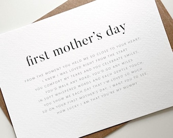 First Mother's Day Card For Mummy - Mummy Poem From Baby