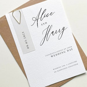 Personalised Wedding Card, Bride And Groom Card, Wedding Day Card, Newly Wed Card, Congratulations On Your Wedding Day Greeting Card
