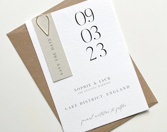 Save The Dates Cards, Pretty Save The Date Cards, Wedding Invitations, Wedding Announcement, Wedding Day Cards, Neutral Save The Date Card