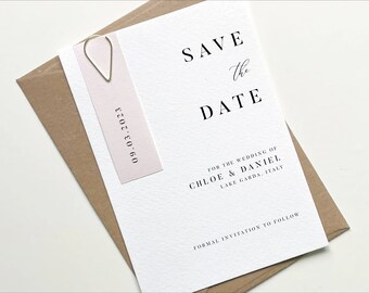 Modern Save The Date Cards, Save The Date Announcement, Elegant Wedding Announcement Card, Save Our Date Wedding Invitations