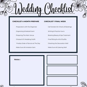 Wedding Check list, Wedding List, Wedding Planing